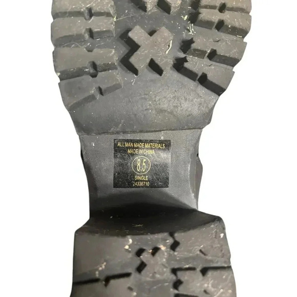 Black Heeled Lace up Boots Size 8.5 - Picture 7 of 7